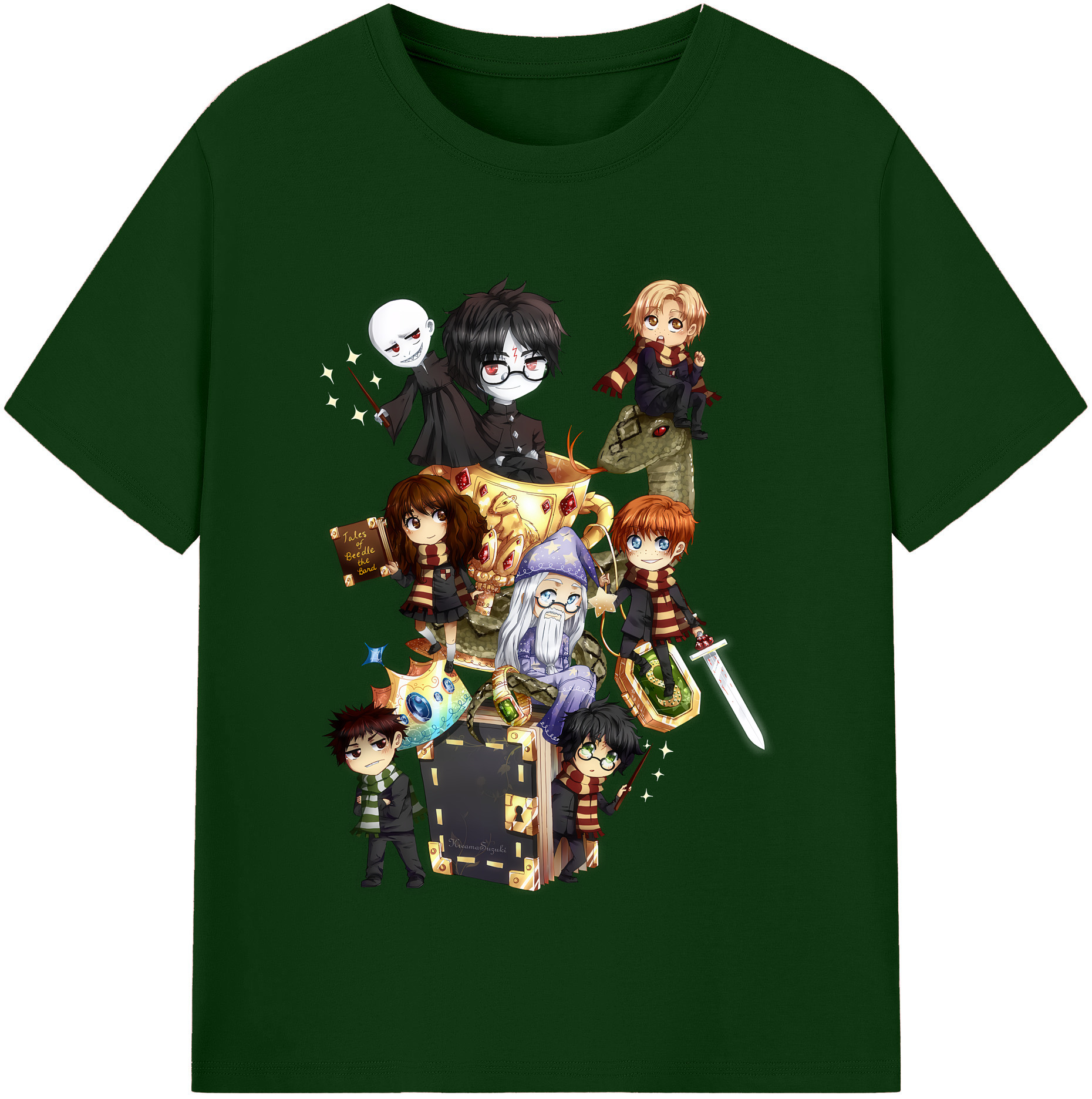 （画像用） Harry Potter ハリー・ポッターシリーズ 綿100％半袖Tシャツ（フロントプリント）